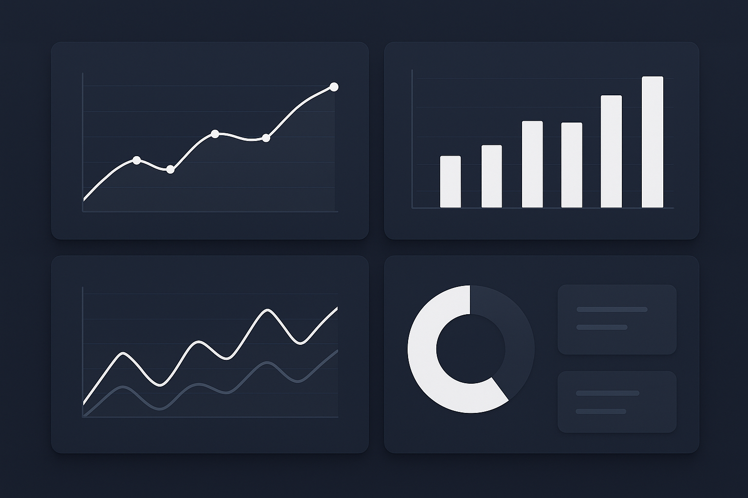 Dashboard mockup representing automated backlink building analytics and link monitoring reports