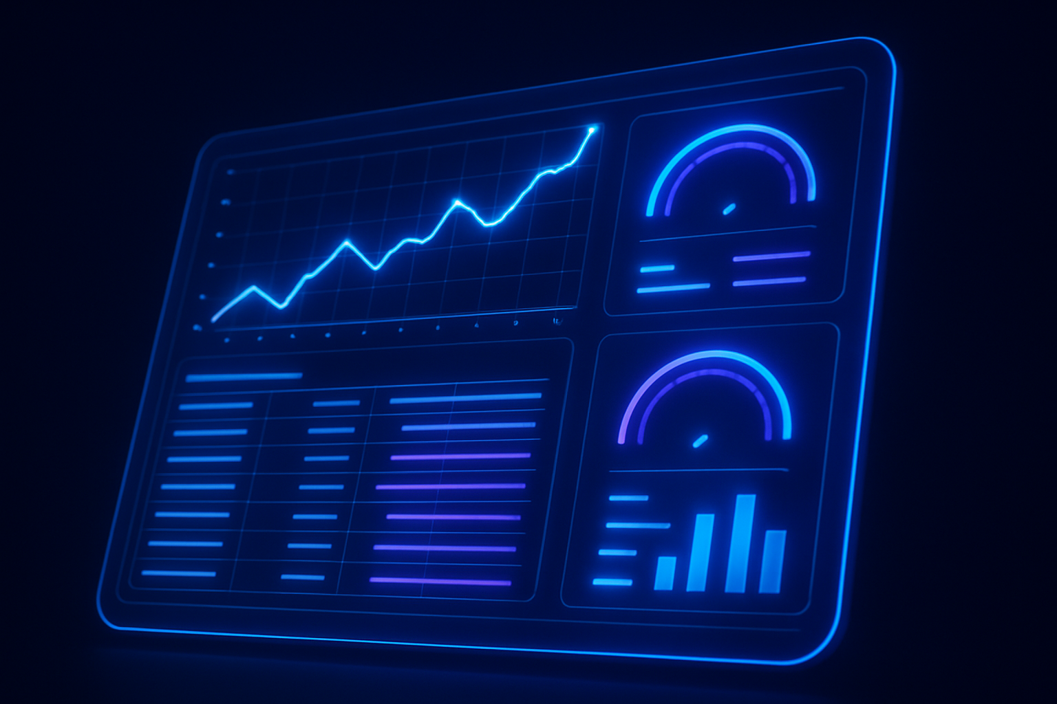 AI-powered SEO analytics dashboard showing ranking trends and content performance metrics