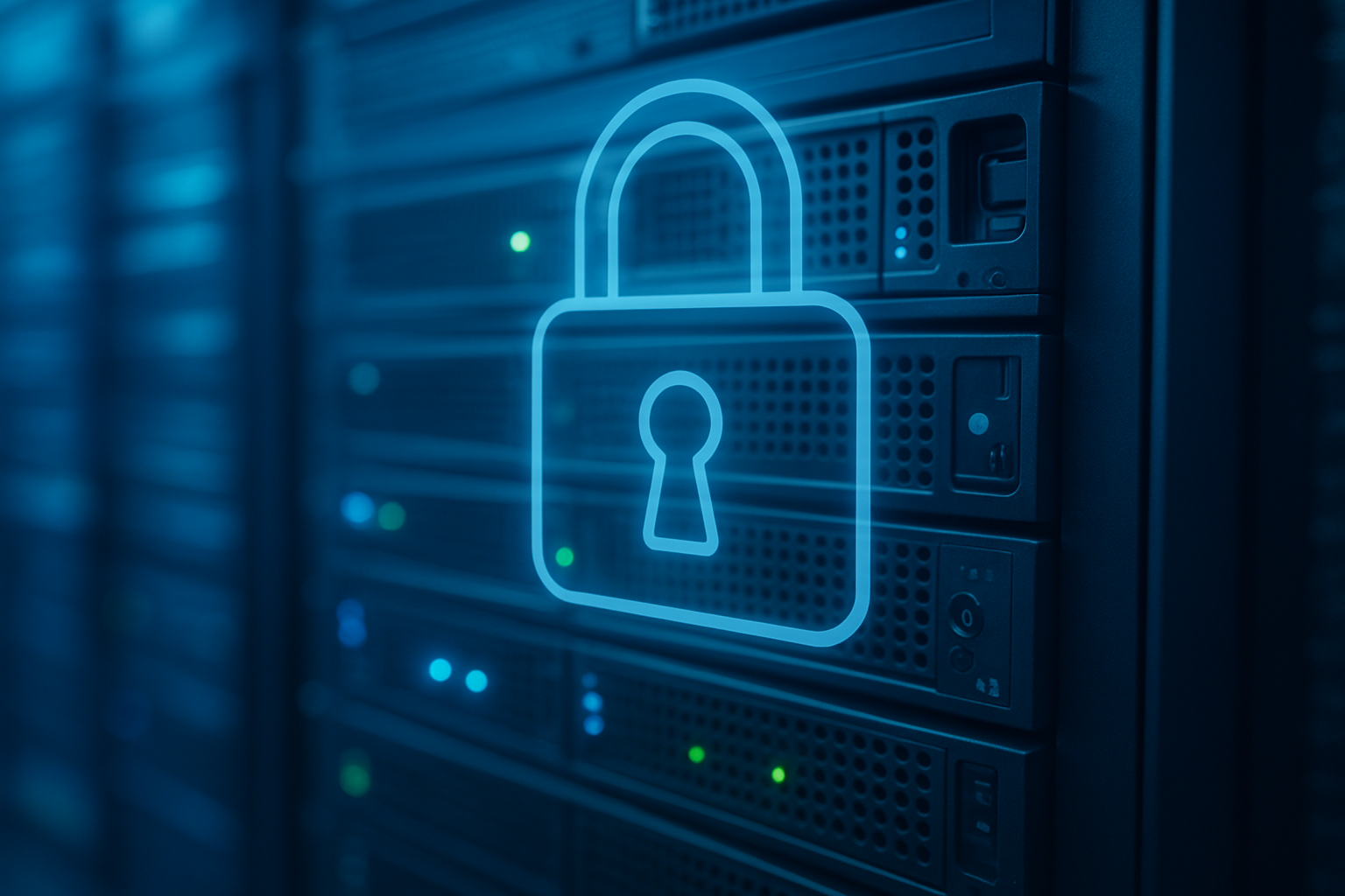 secure cloud server infrastructure representing data privacy in office software