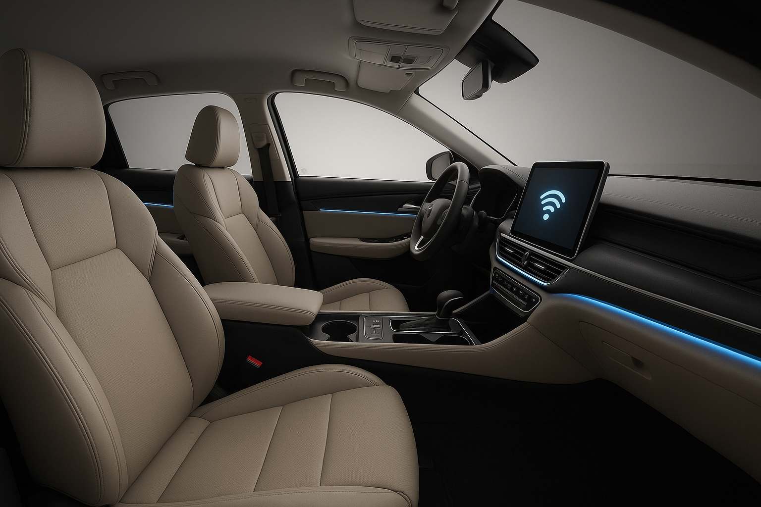 Executive SUV interior with Wi-Fi and climate control used for South Bay to Palm Springs chauffeur service