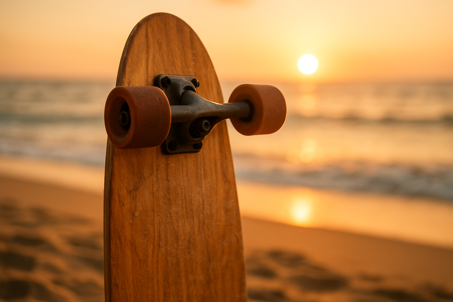 Longboard resting on Waikiki sand after a professional surf lesson session