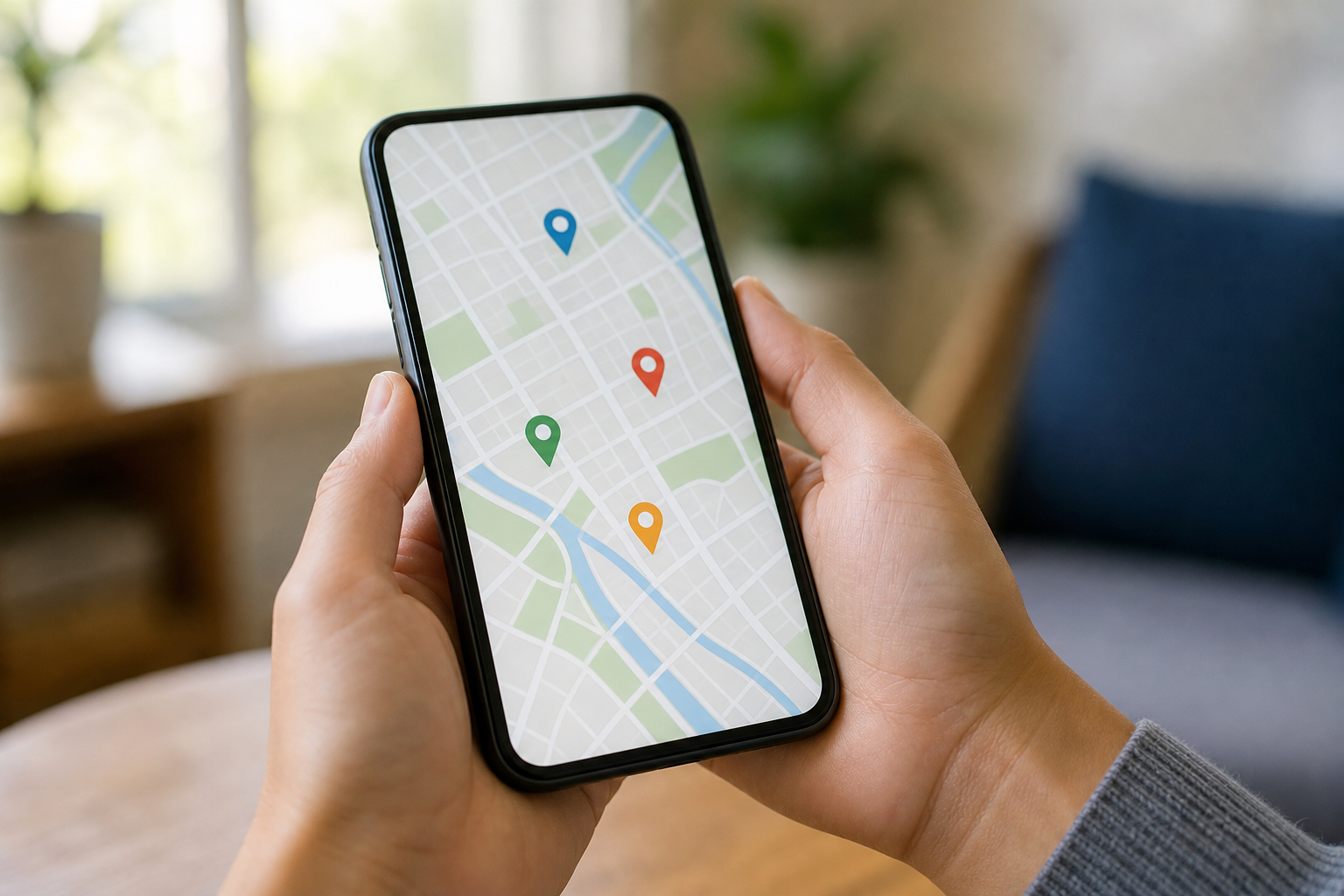 Smartphone screen showing a neighborhood heat map used to prioritize seller prospects