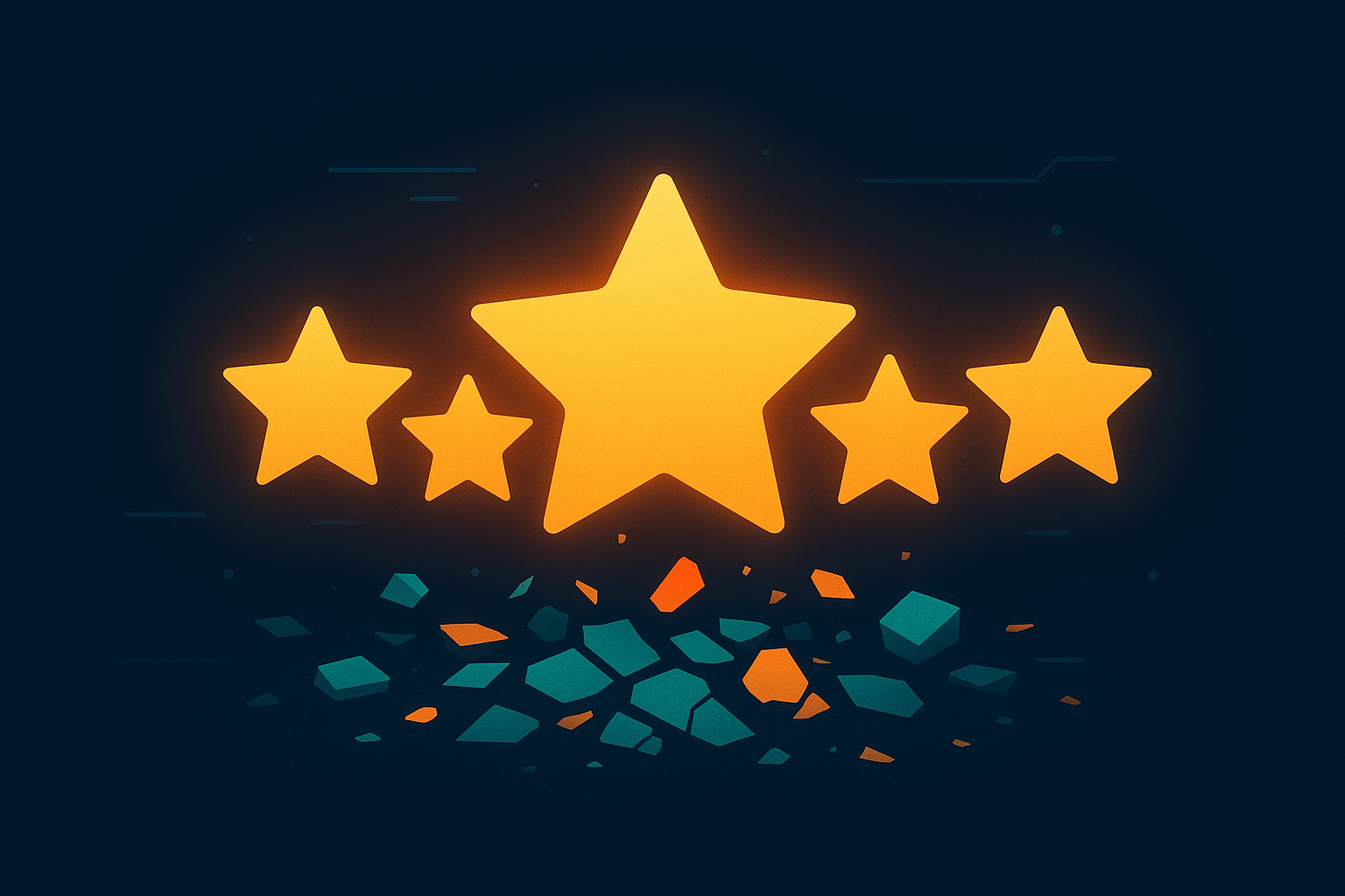 Illustration showing hidden complaint themes behind a near-perfect star rating