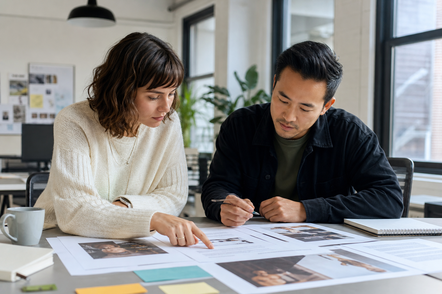 Marketing team reviewing finished campaign copy built from competitor review analysis