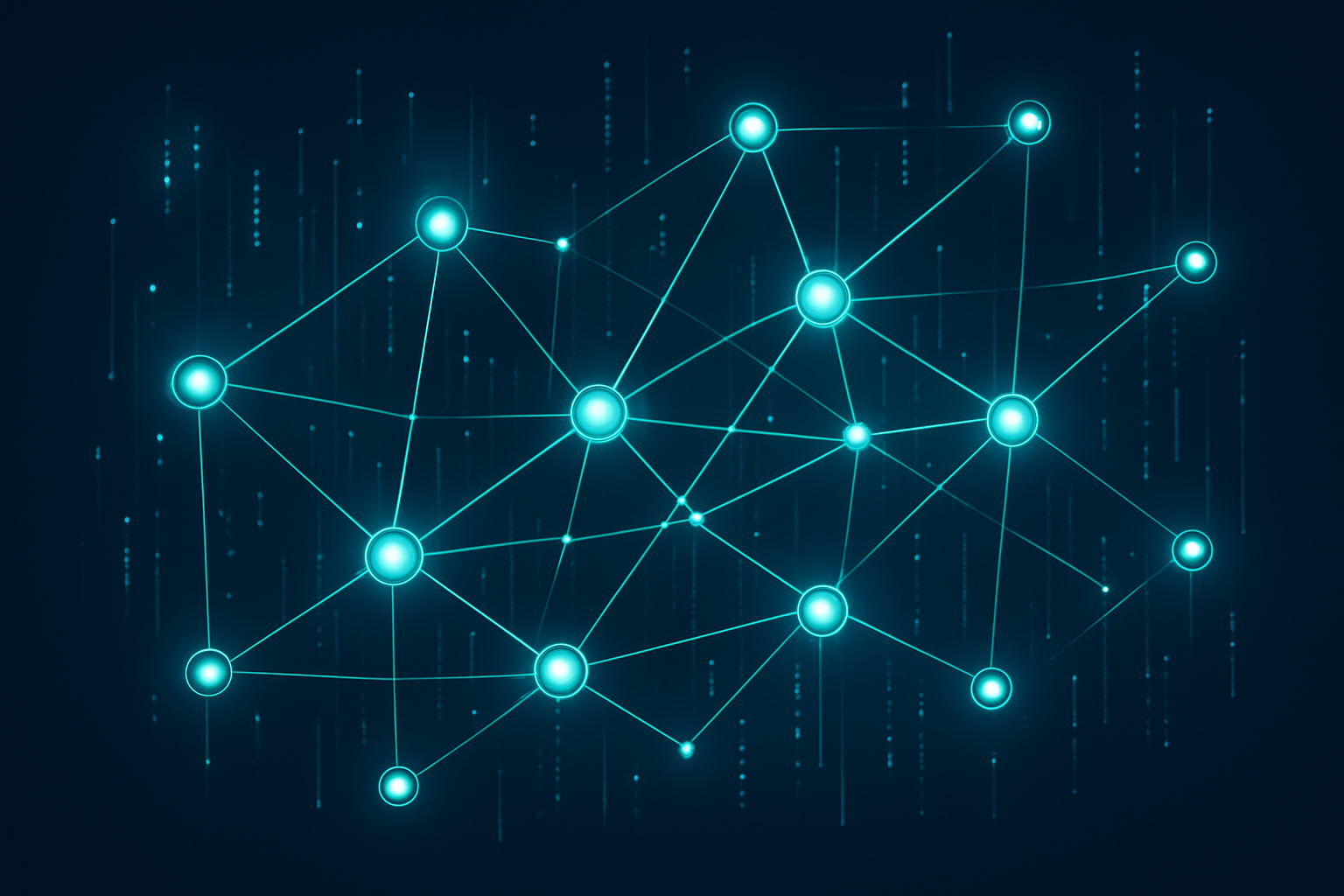 Network diagram representing continuous live SEO updates across a search algorithm