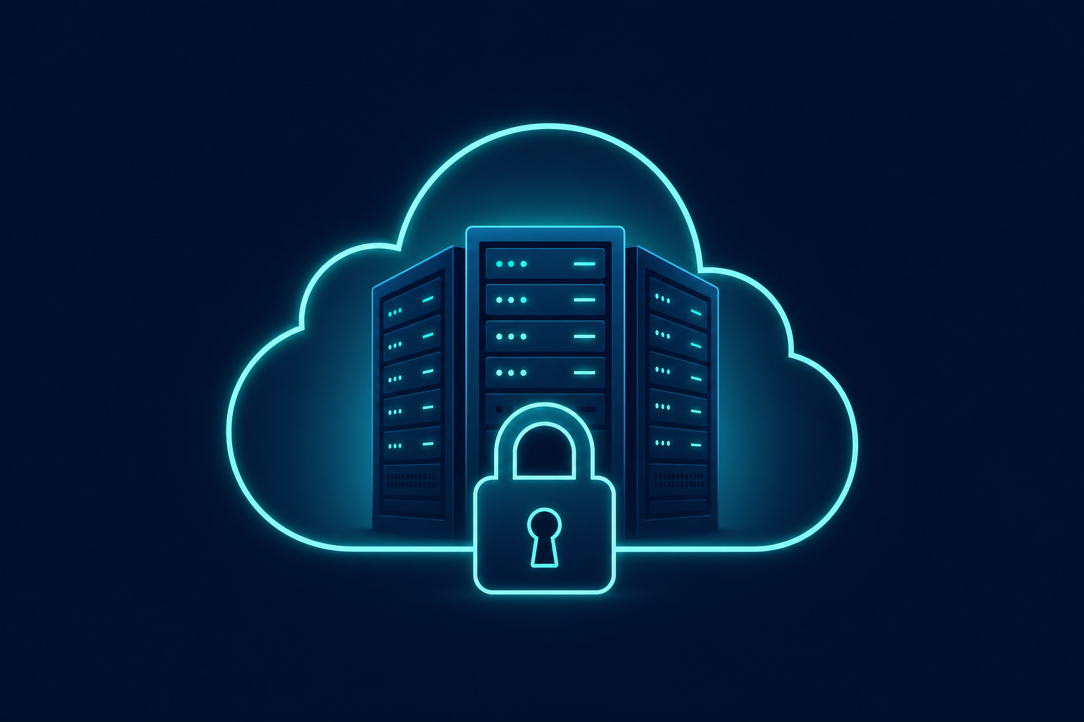 Secure cloud file server icon representing encrypted business file storage