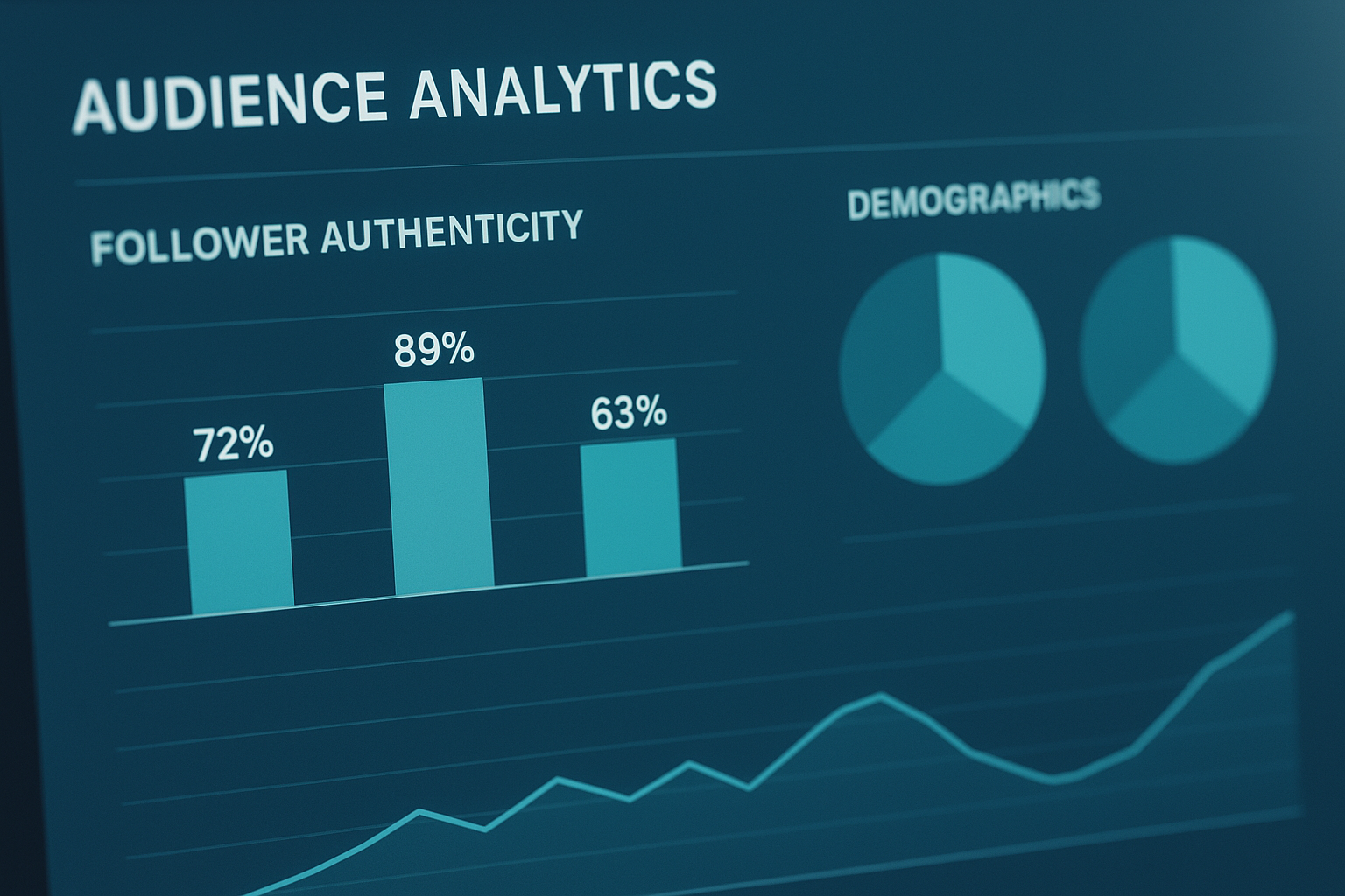 Audience authenticity analytics chart used to vet creators before a campaign