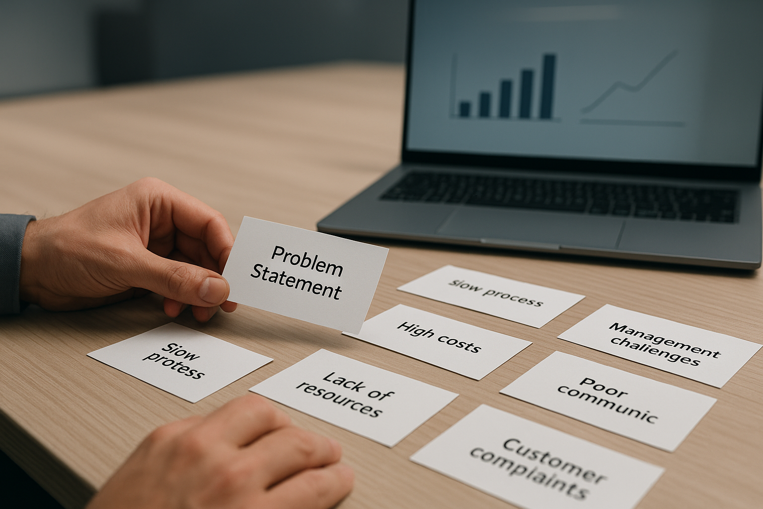 Team sorting ranked AI problem statements during a use-case prioritization session