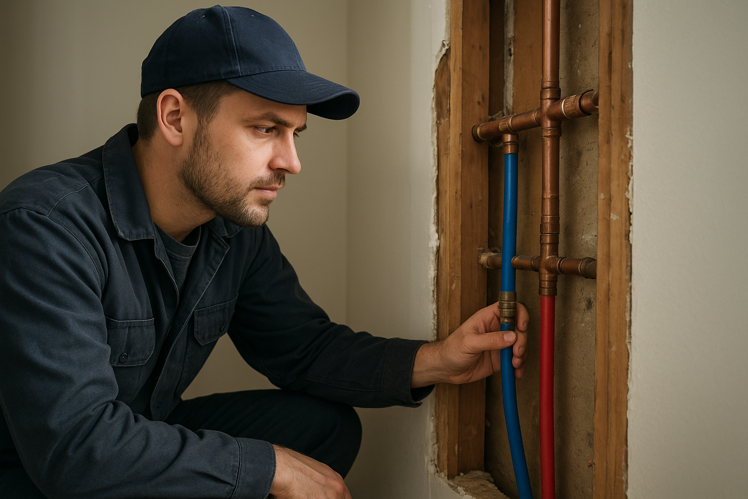 9974c552_repiping-inspection-terrell-tx Plumber inspecting pipes during repiping services Terrell TX homeowners requested