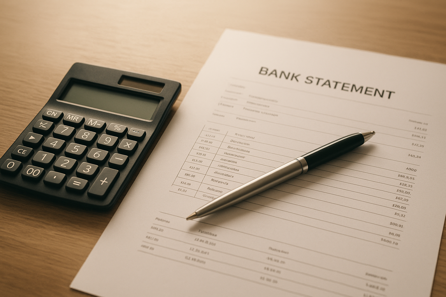 Business owner preparing documents to apply for a small business line of credit