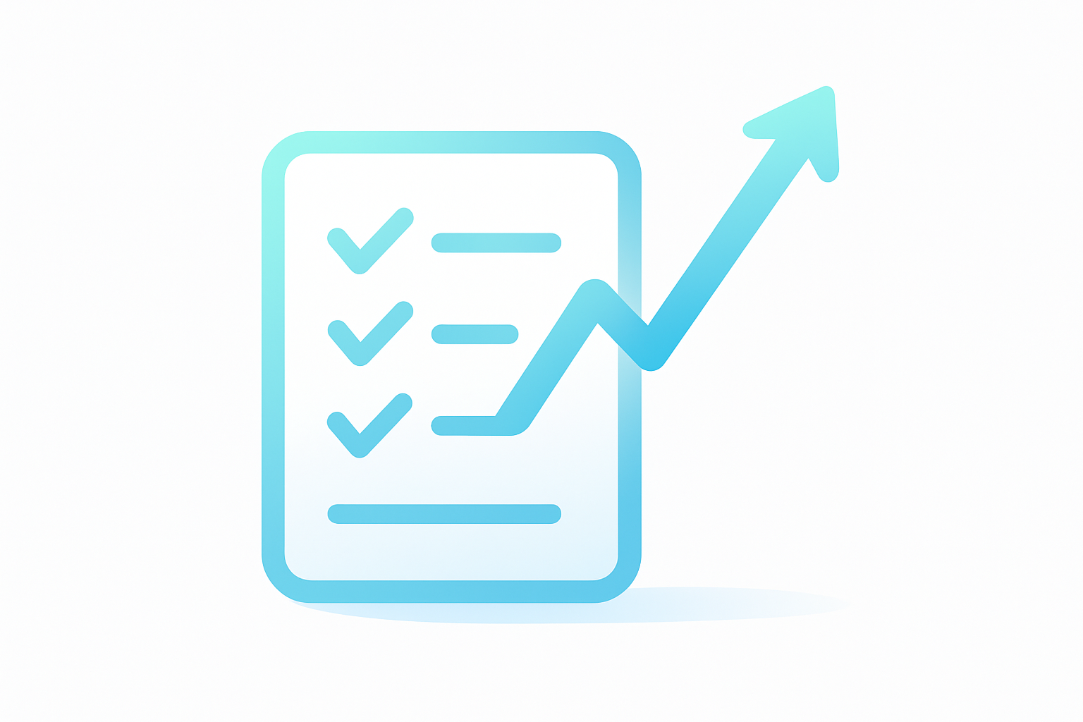 Checklist of AI scorecard improvement actions leading to upward SEO performance trend