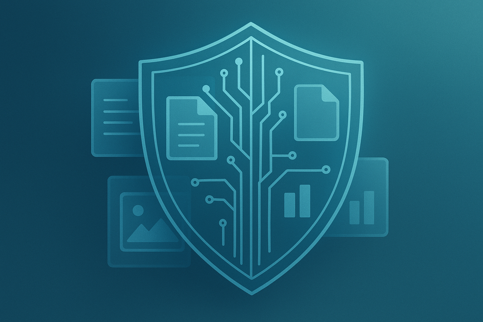 Security shield representing governance controls inside an AI gateway platform