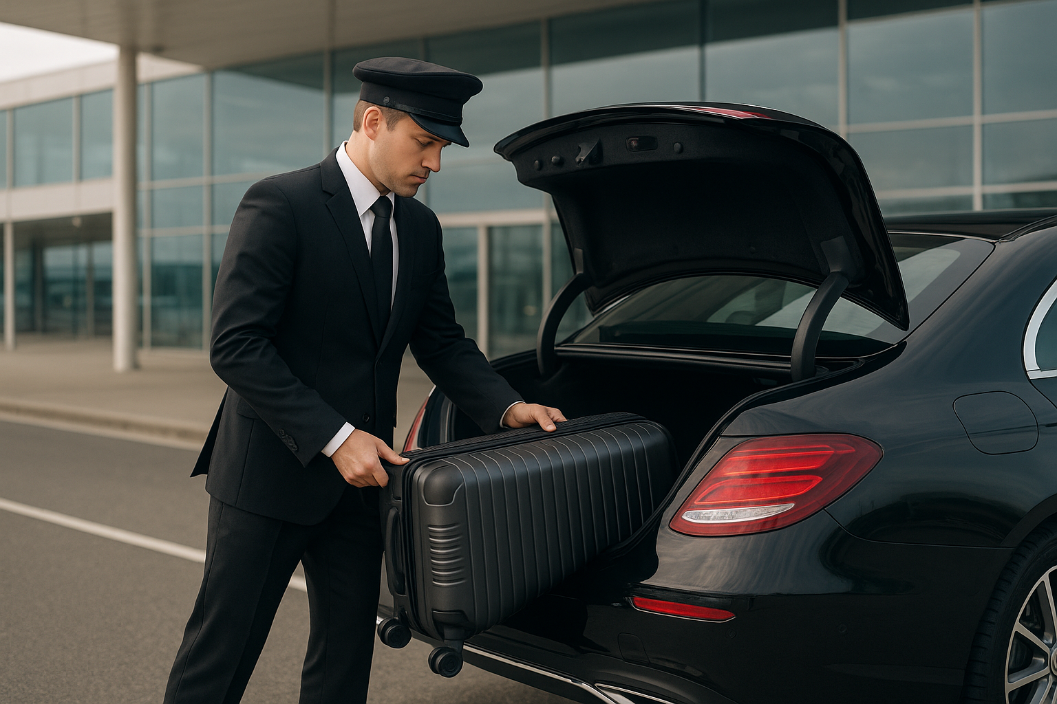Professional chauffeur loading=