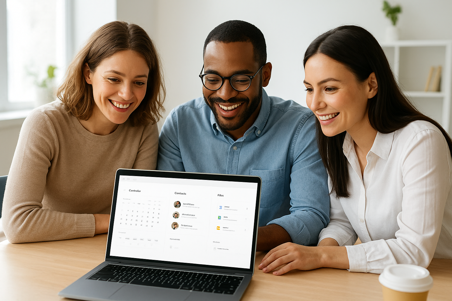 Small business team viewing one unified software dashboard instead of several separate apps