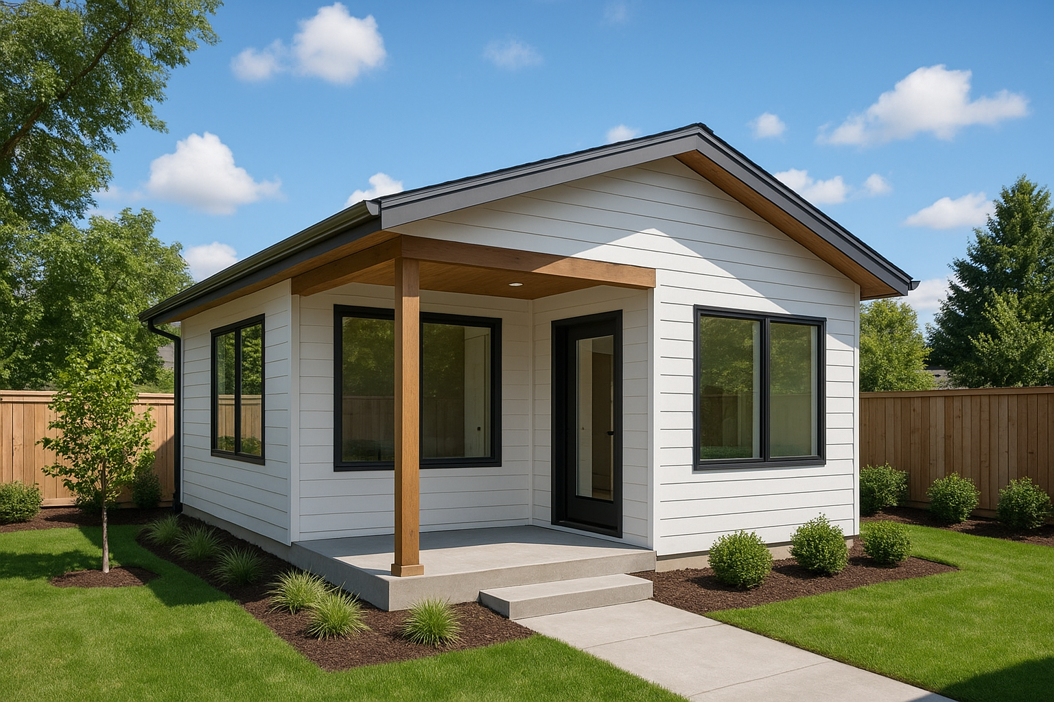 Newly completed detached ADU built by a licensed Southern California contractor