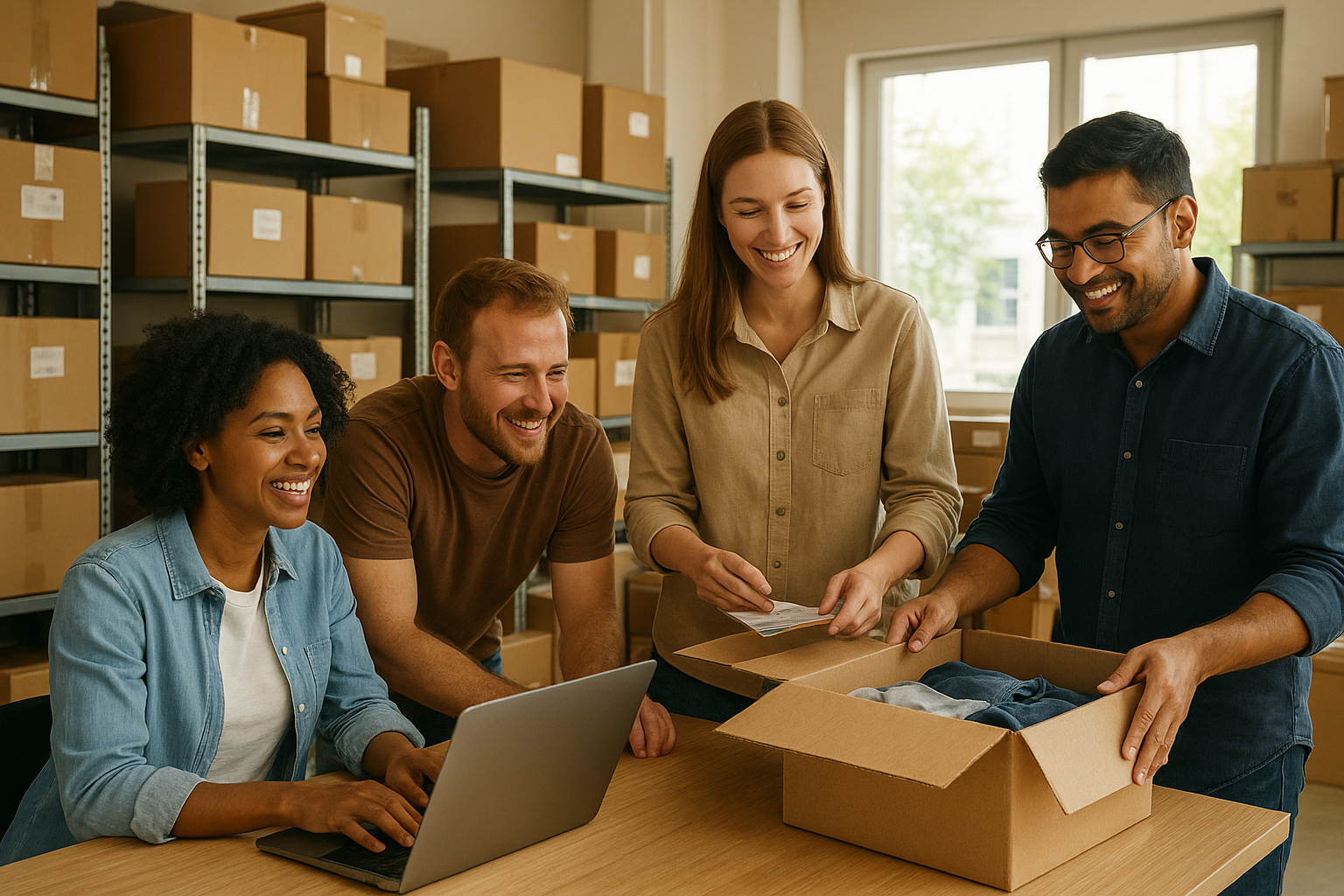 Small business team benefiting from flexible working capital financing