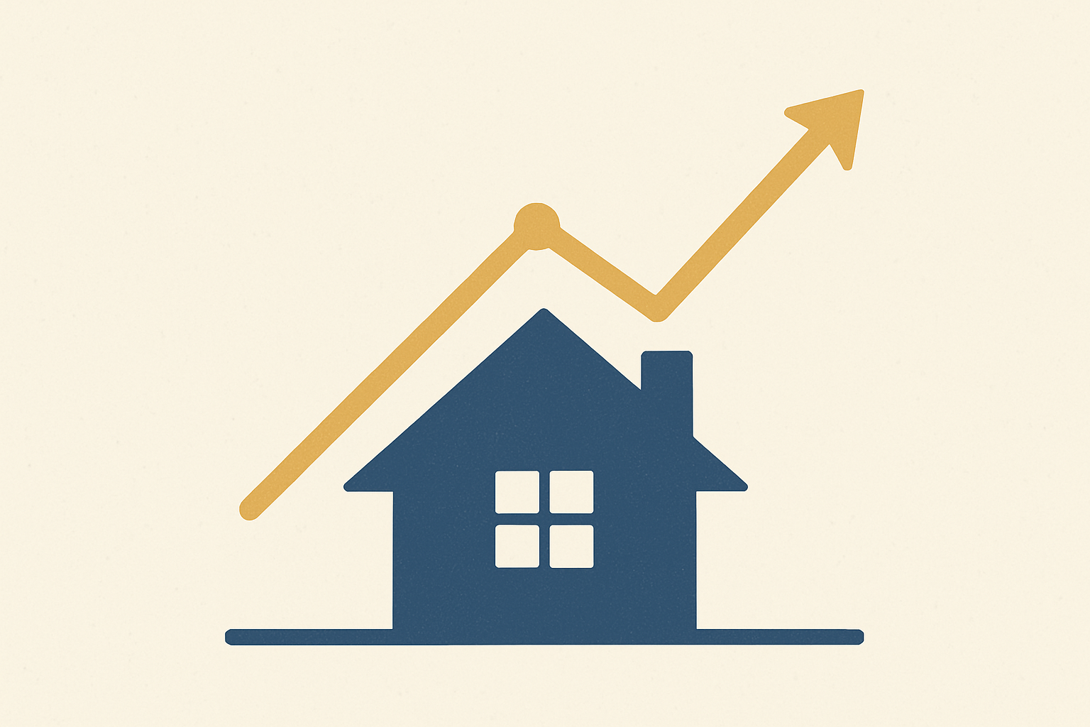 Chart illustration representing housing market price trends over time