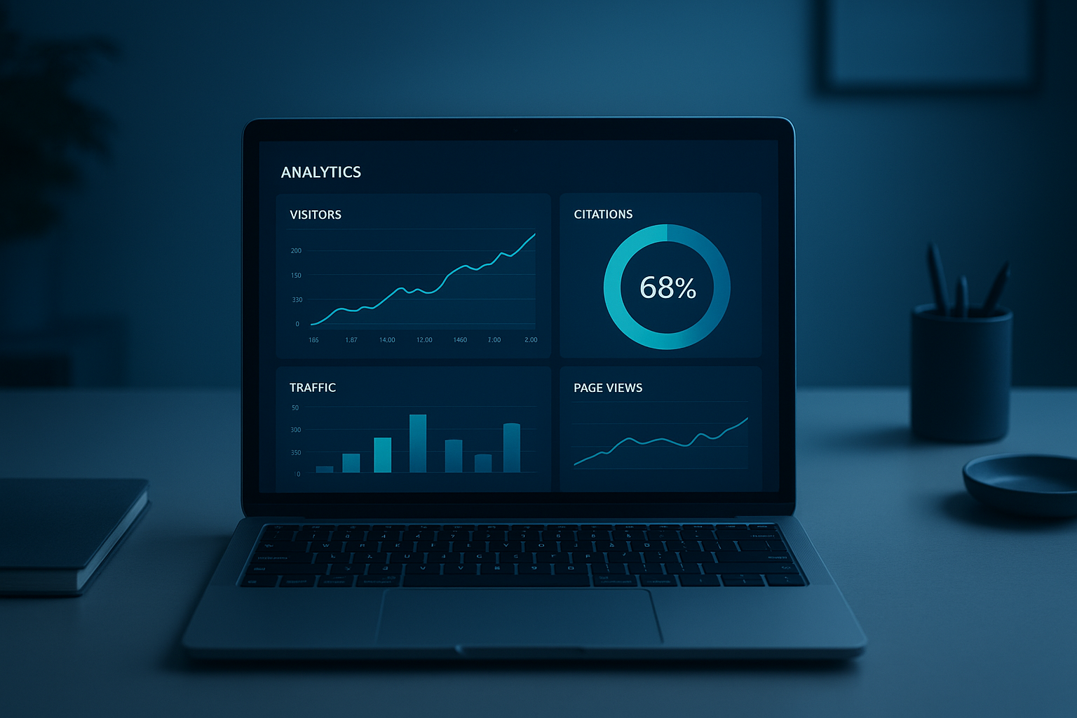 AI citation tracking dashboard showing brand mentions across AI search platforms