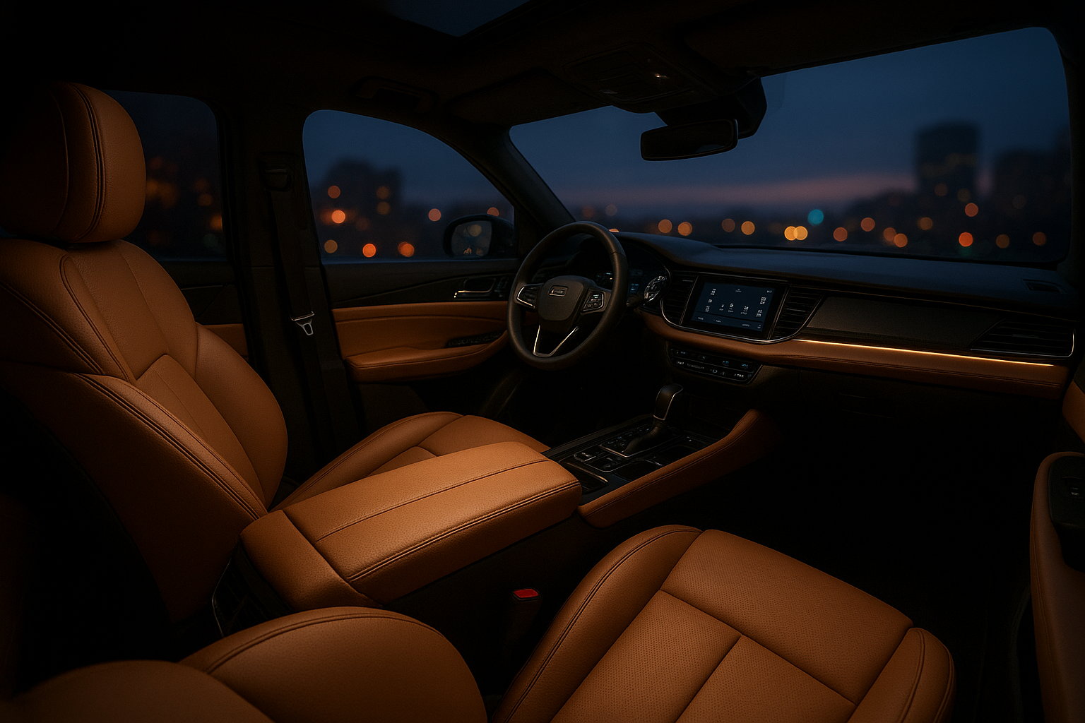 Luxury SUV interior used for executive and event chauffeured transportation