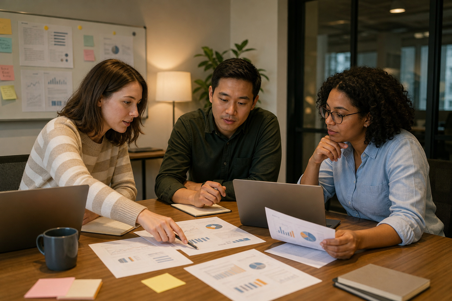 Marketing team reviewing campaign results together after using a creator discovery platform
