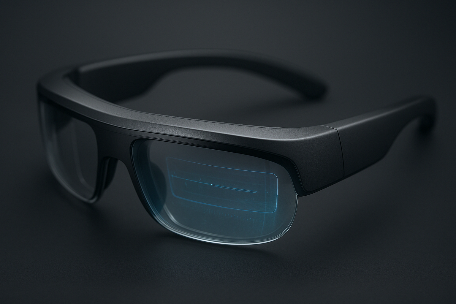 Best AR smart glasses showing a waveguide lens with a visible digital display overlay