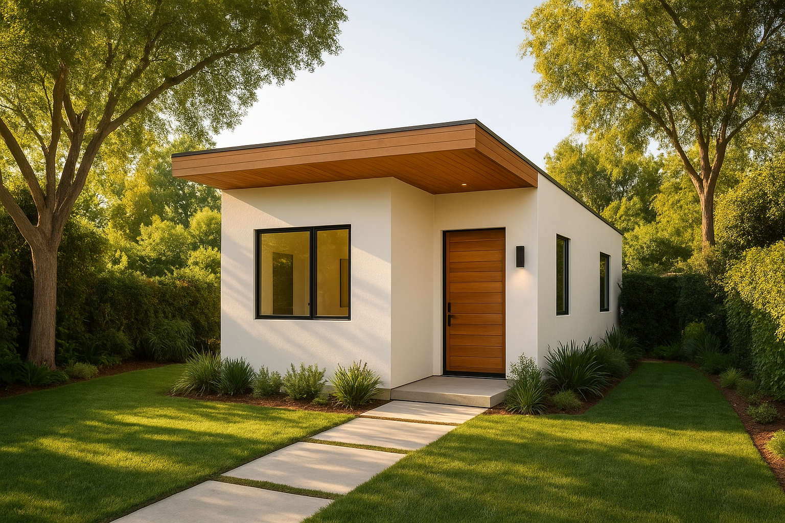 Local ADU experts build a modern detached accessory dwelling unit in a Southern California backyard