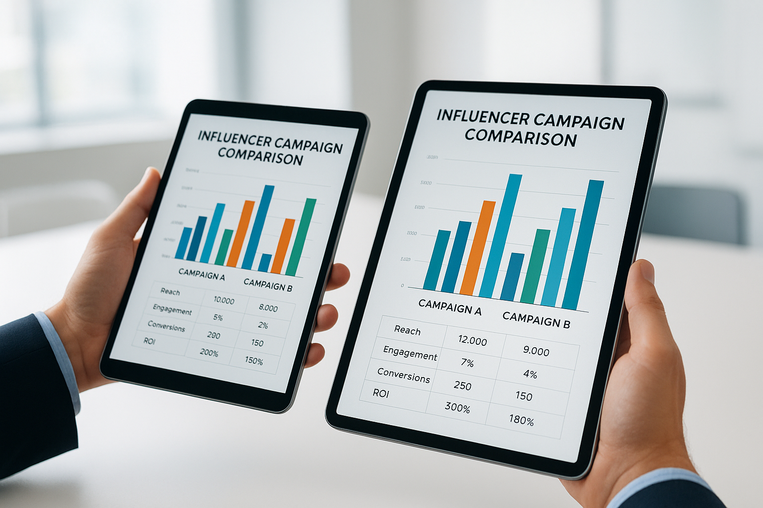 Comparing influencer marketing tools side by side using campaign performance charts