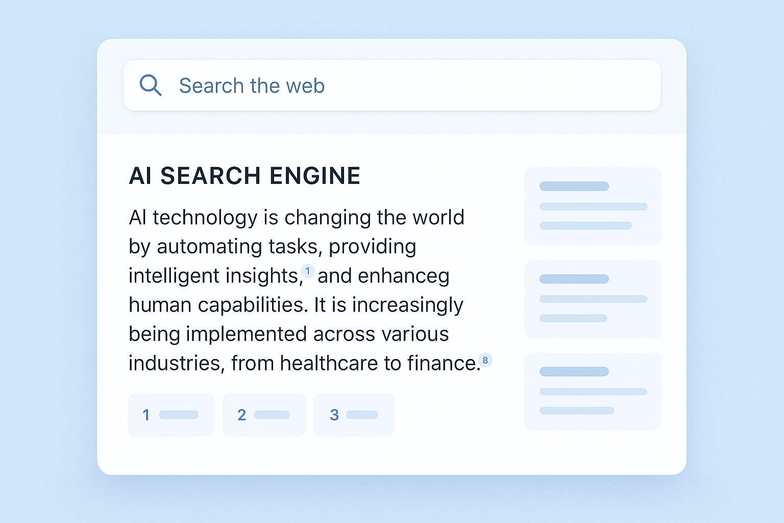 Perplexity AI search engine interface displaying a cited conversational answer with numbered source links