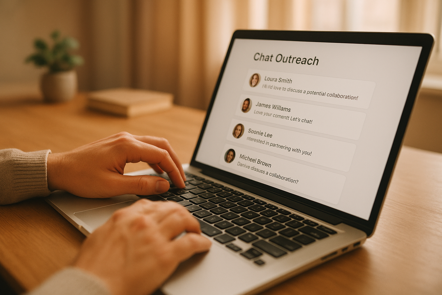 Marketer sending bulk personalized outreach messages through an influencer outreach tool