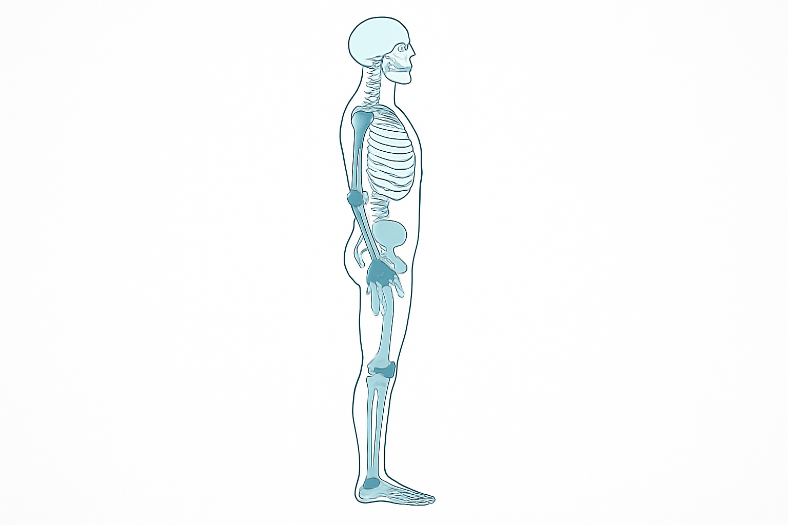 Diagram illustrating how foot alignment affects the knees, hips, and spine