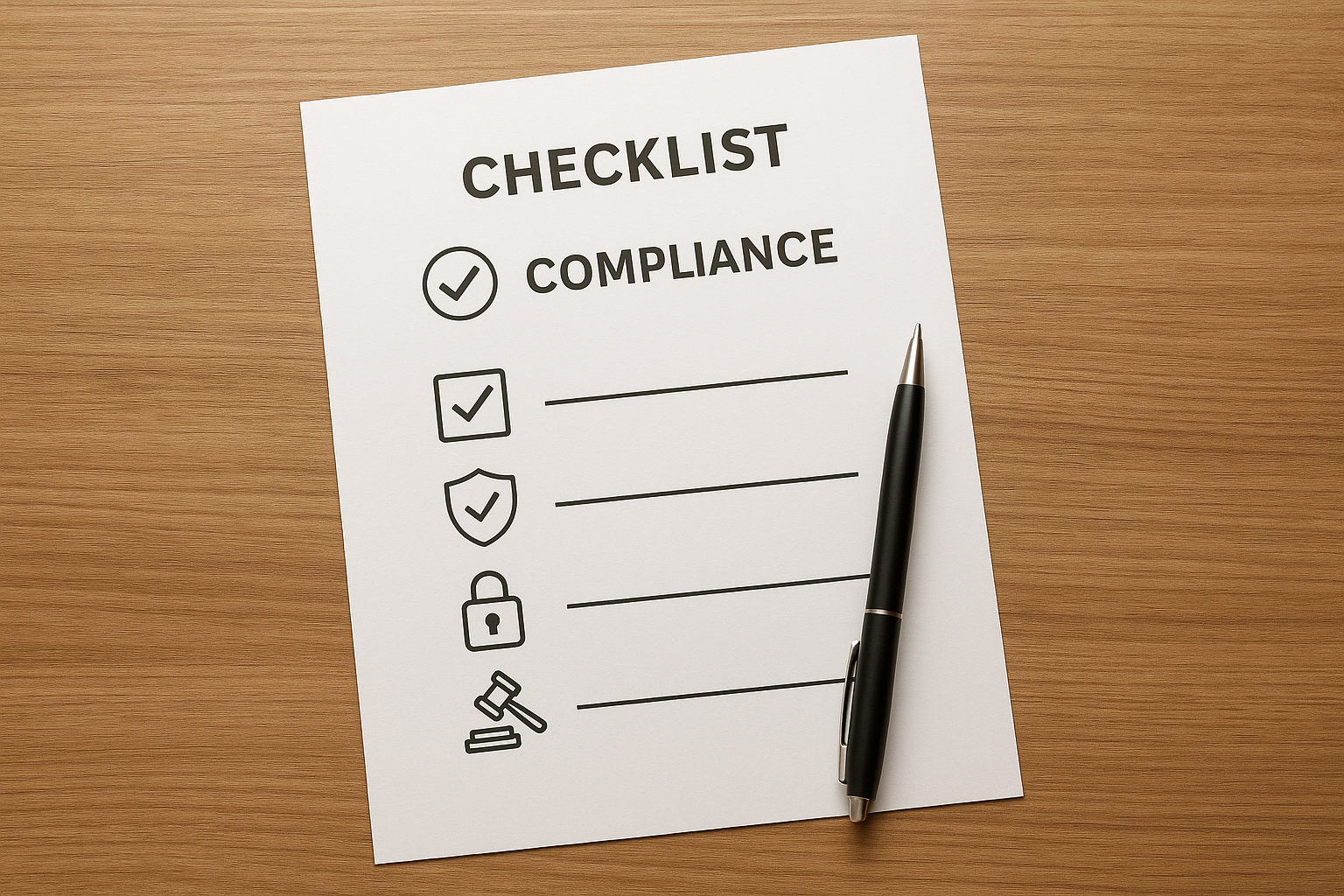 Compliance checklist used when evaluating HR consulting firms for growing businesses