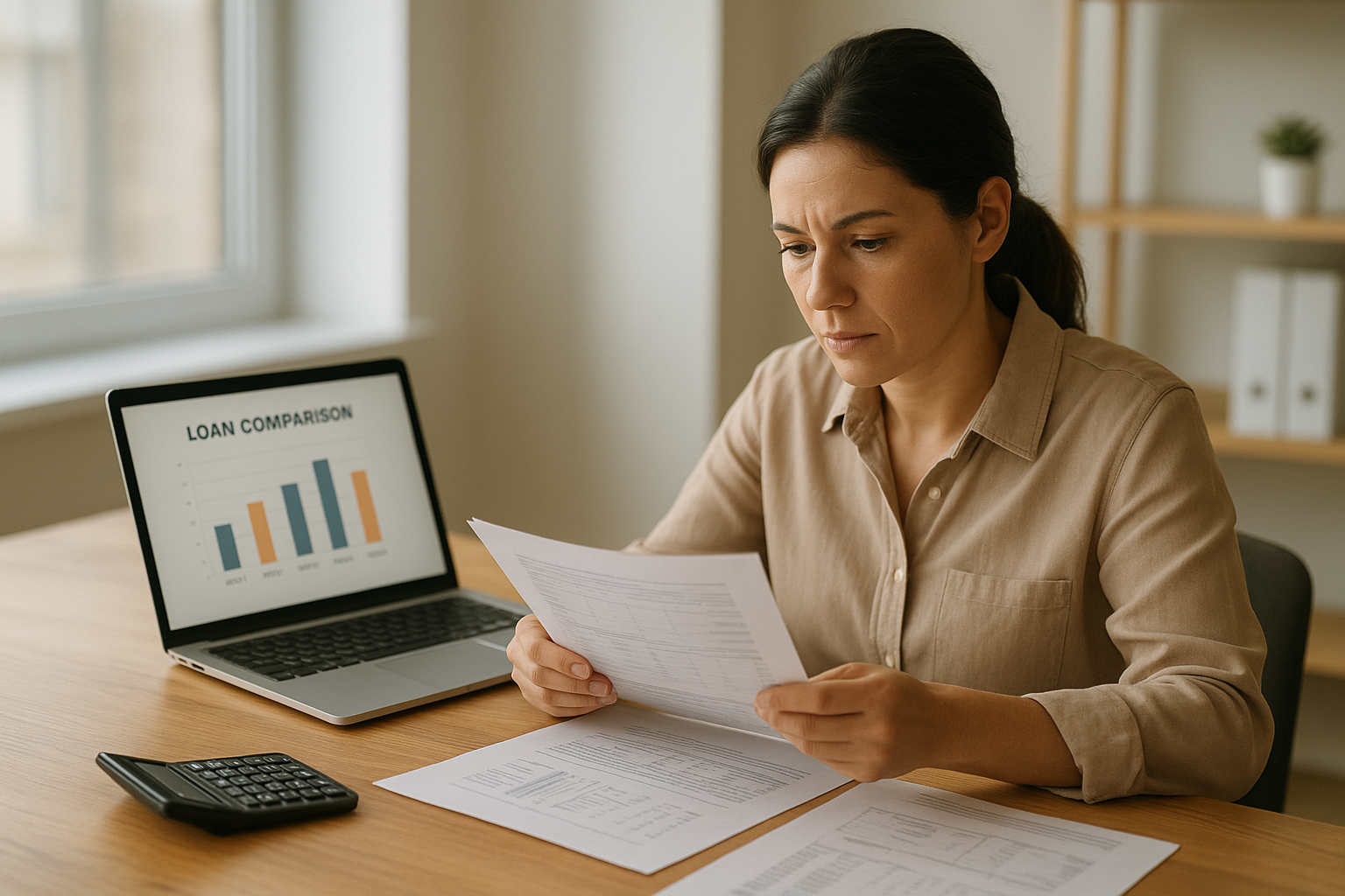 Small business owner comparing SBA loan alternatives for small businesses on a laptop