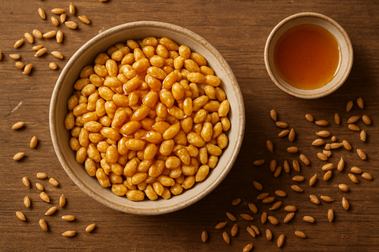 Bowl of no refined sugar cereal made with organic honey and whole grains