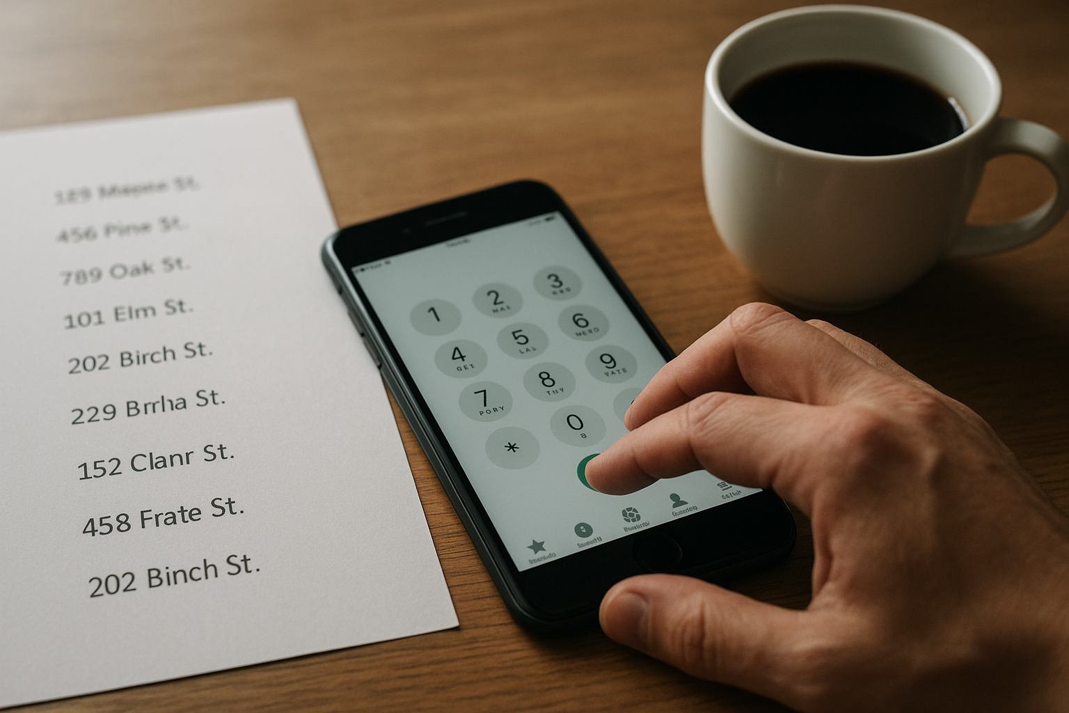 Agent calling a homeowner list while running a circle prospecting campaign