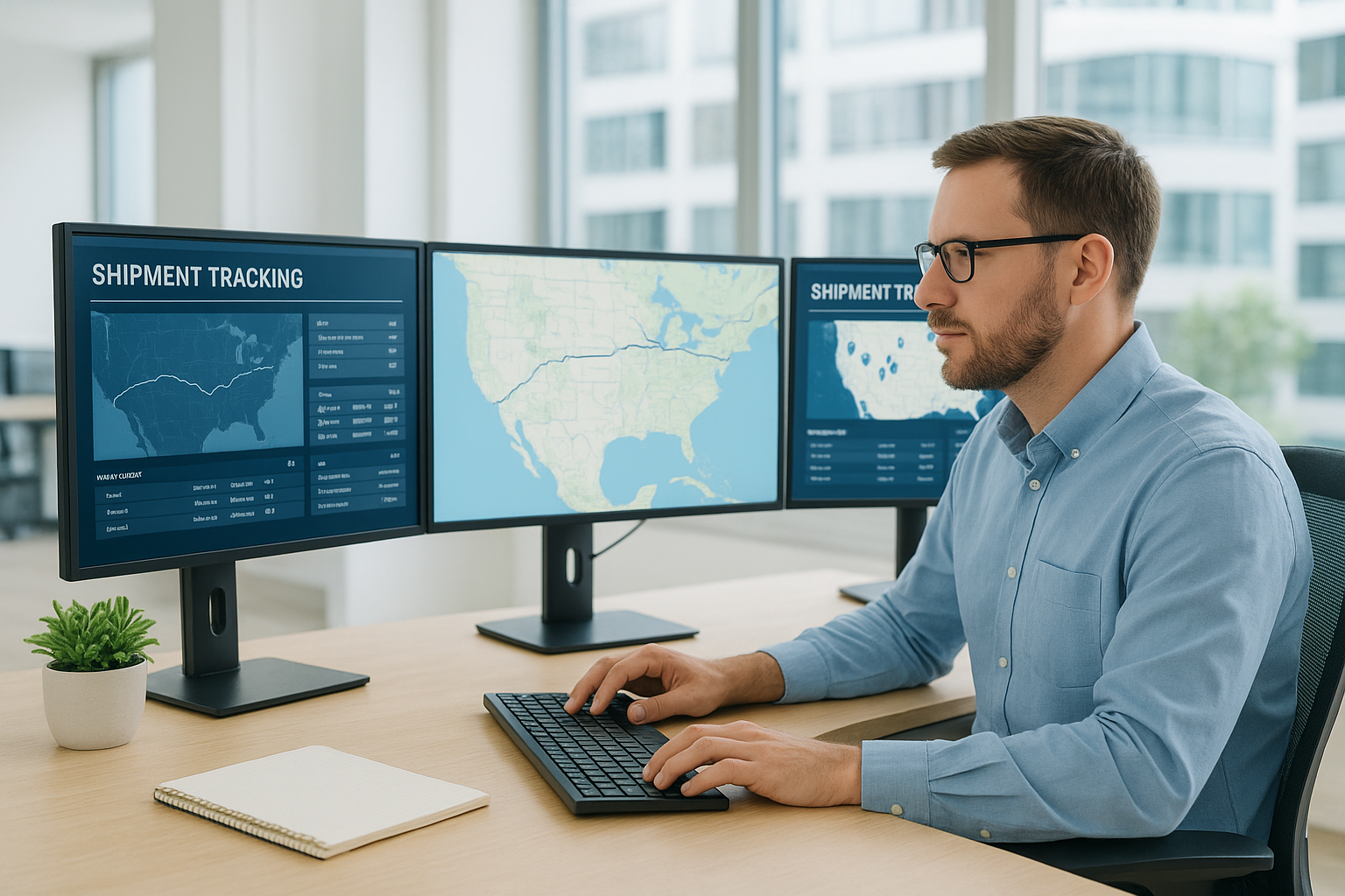 Freight broker monitoring shipment tracking dashboards as an alternative to fedex shipping services