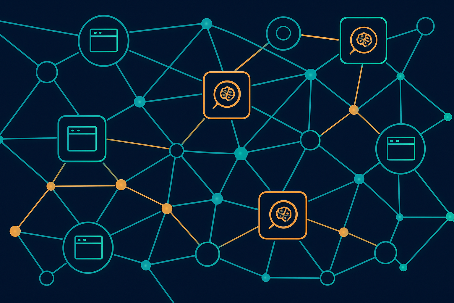 Network diagram illustrating how AI search engines evaluate site authority signals
