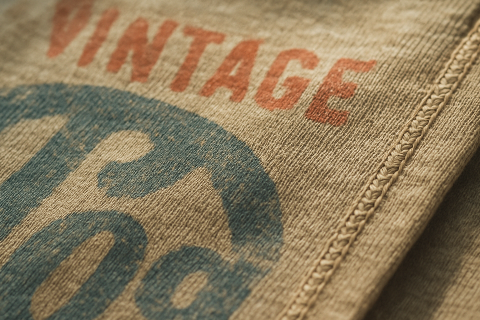 Close-up of soft-feel fabric texture used in premium crop tops with vintage graphic print