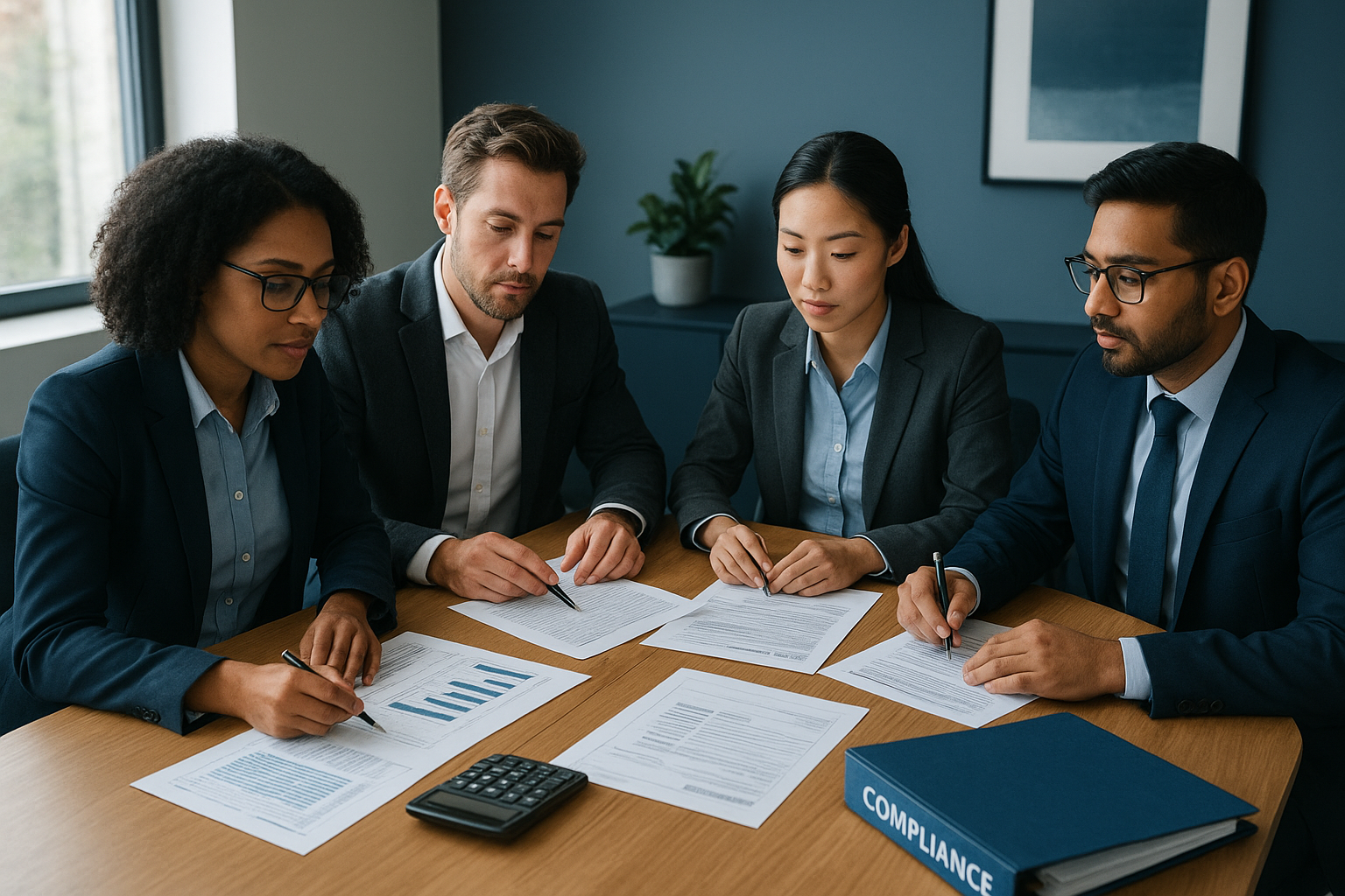 Accountant reviewing 245D services compliance documents for a Minnesota DHS provider