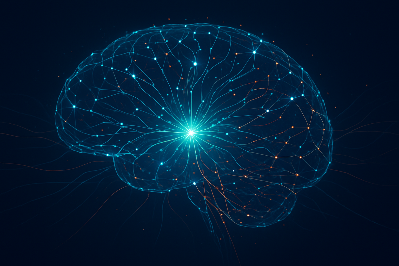 Abstract neural network visualization representing the machine learning models behind AI-driven SEO analytics