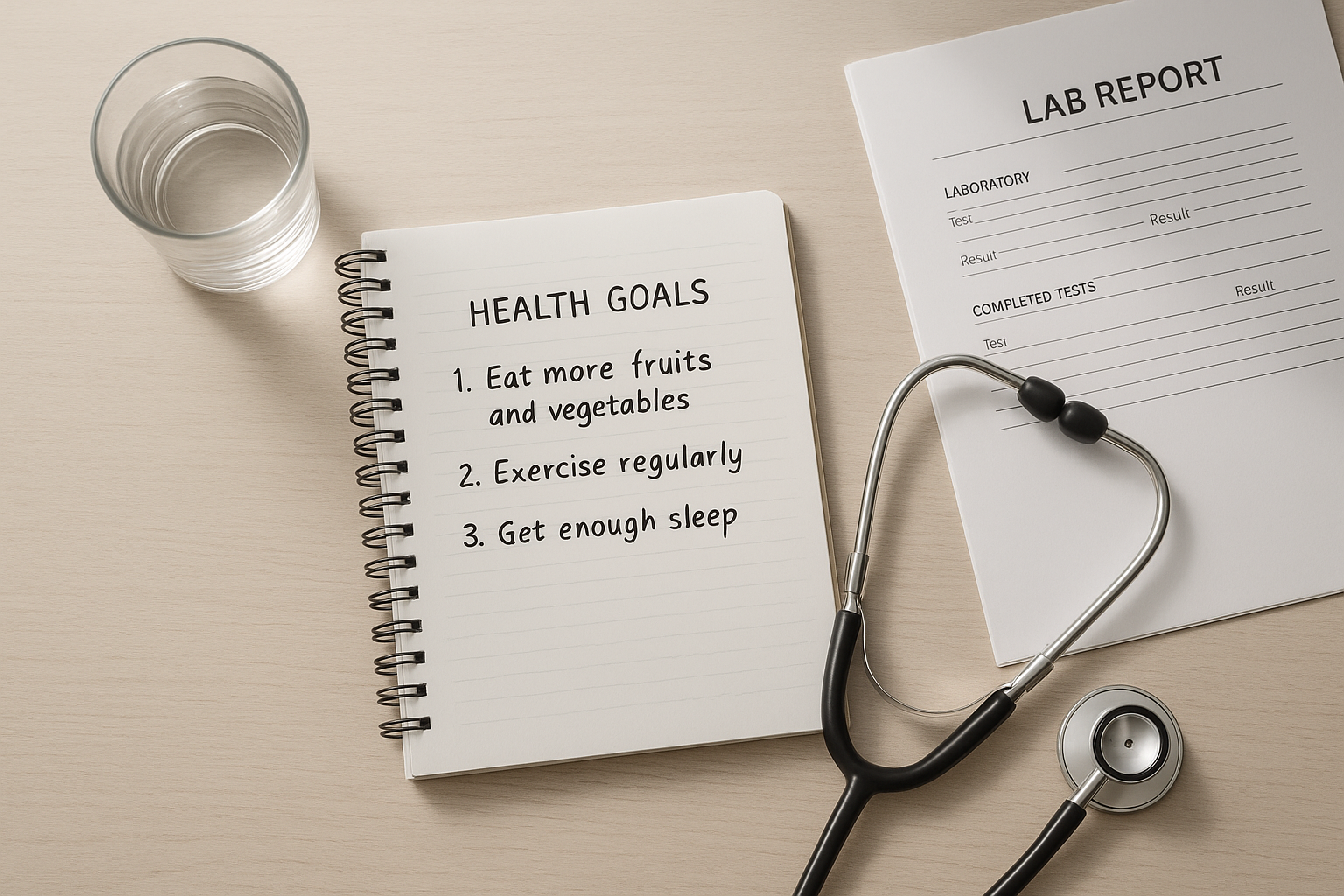 Organized wellness planning materials representing a comprehensive hormone optimization program