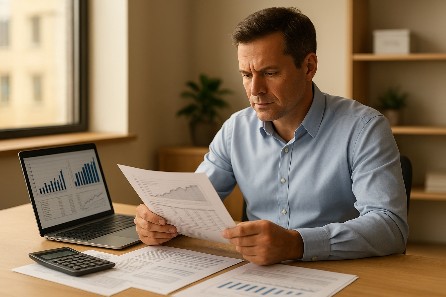 Business owner reviewing financing options from nationwide small business loan providers