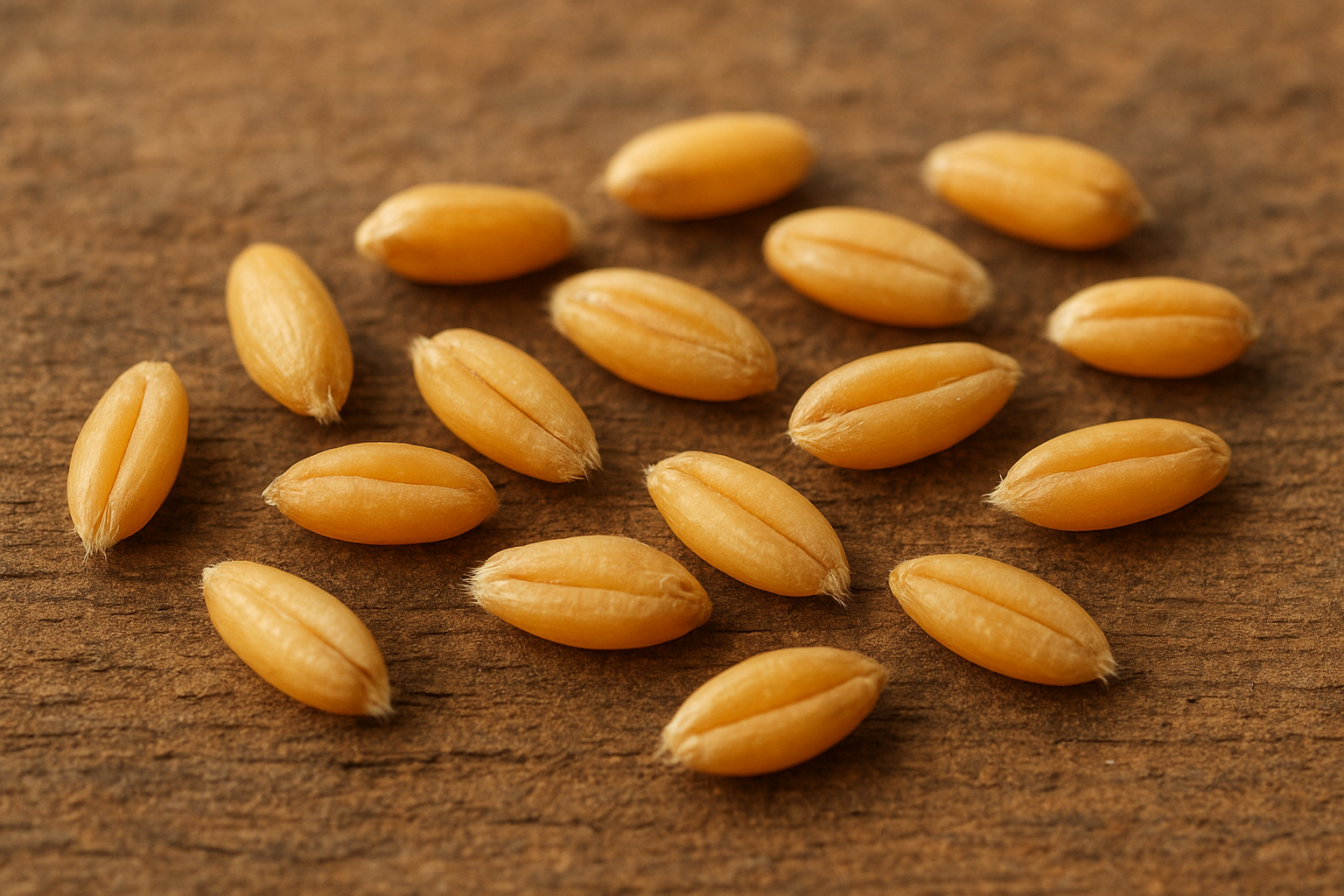 Organic Khorasan wheat grains used to make ancient grain cereal