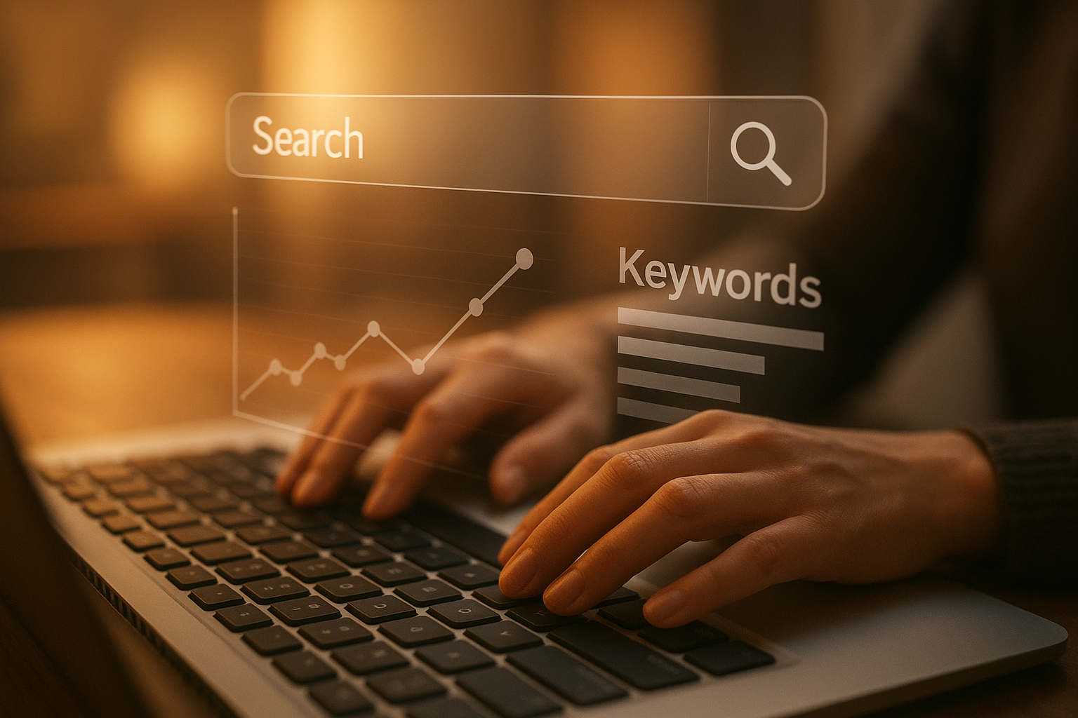 Marketer reviewing automated SERP analysis reports on a laptop
