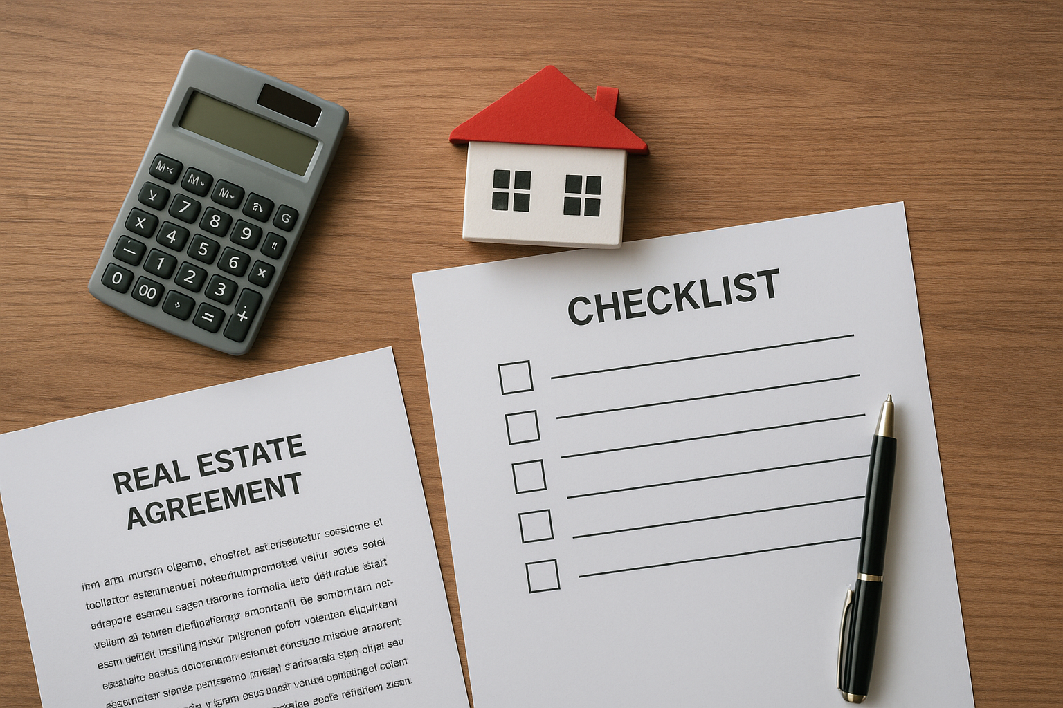 Due-diligence checklist and documents used to evaluate homes for sale before an offer