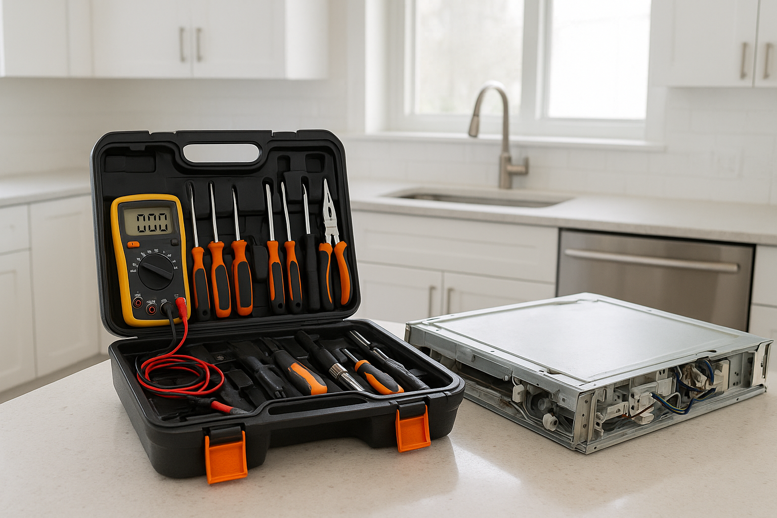 Toolkit used for professional dishwasher repair service