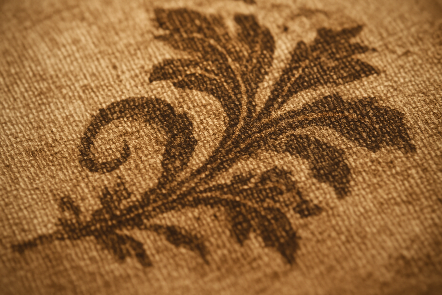 Close-up of durable screen-printed fabric texture on a dark cotton T-shirt