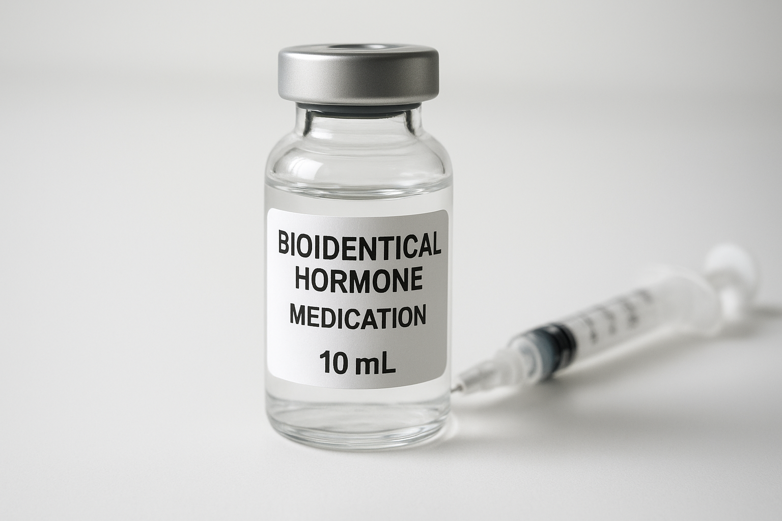 Bioidentical hormone therapy medication vial used in Ontario hormone optimization protocols