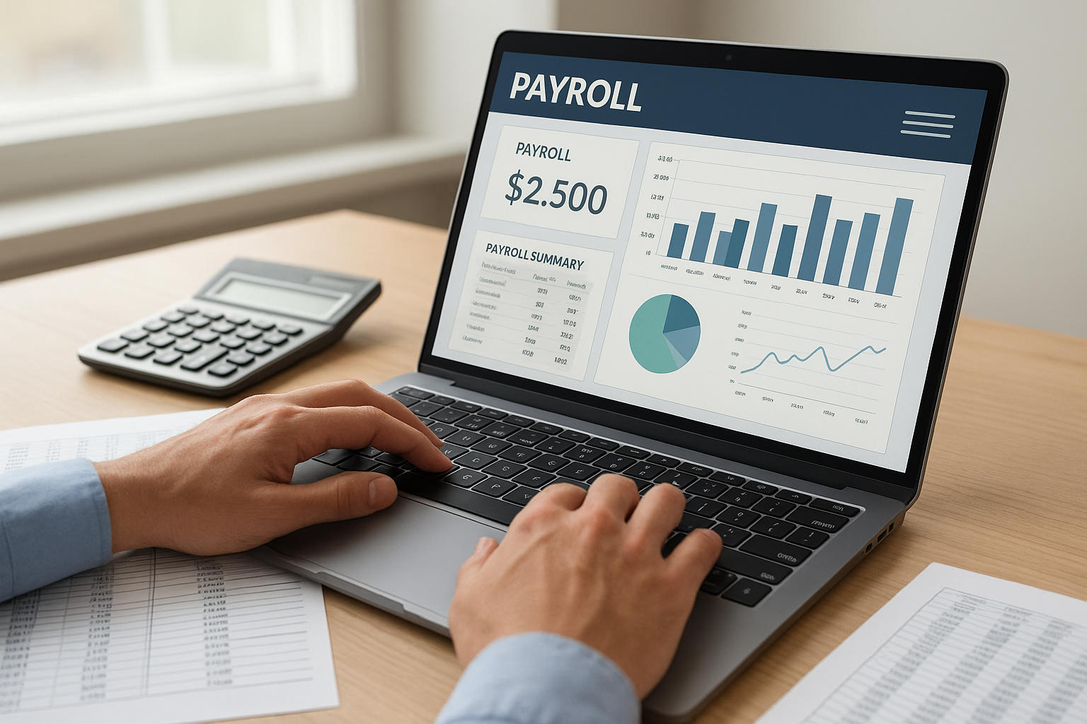 Payroll data migration screen used during an accounting firm transition