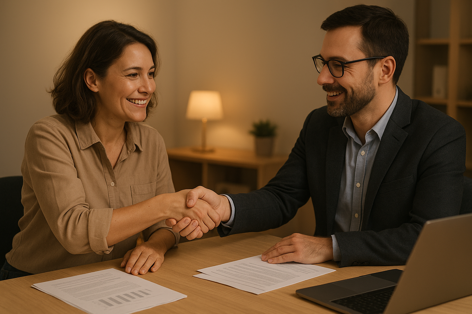 Small business owner partnering with an HR consultant on benefits compliance