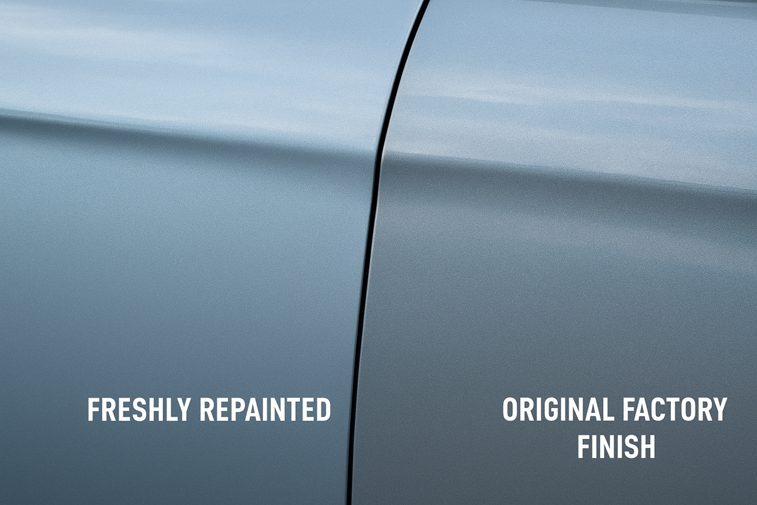 Seamless color transition between original and repaired car panels